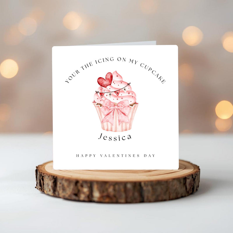 Valentine’s Cupcake Card – “You’re the Icing on My Cupcake”