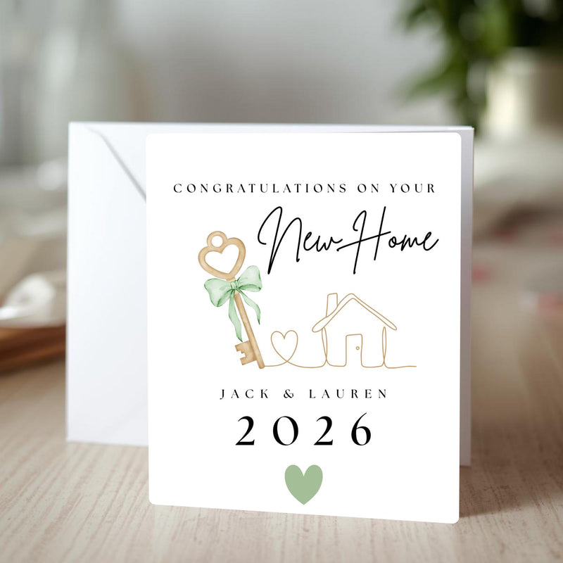Personalised New Home Congratulations Card