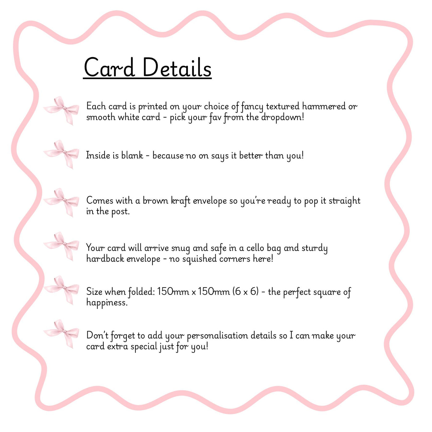 Personalised Christmas Card – Festive Santa Keepsake Card (6x6")