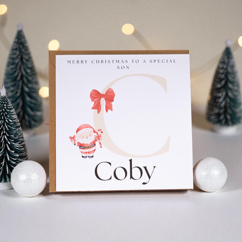 Personalised Christmas Card – Festive Santa Keepsake Card (6x6")