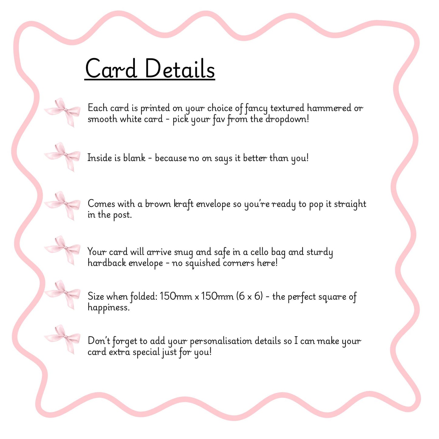 Galentine’s Day Card – Pretty Pink Bow