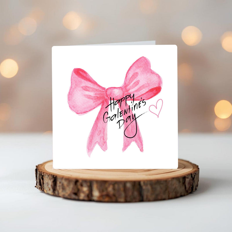 Galentine’s Day Card – Pretty Pink Bow