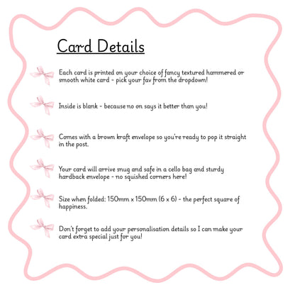 First Mother's Day Card – Bunny New Mum Keepsake