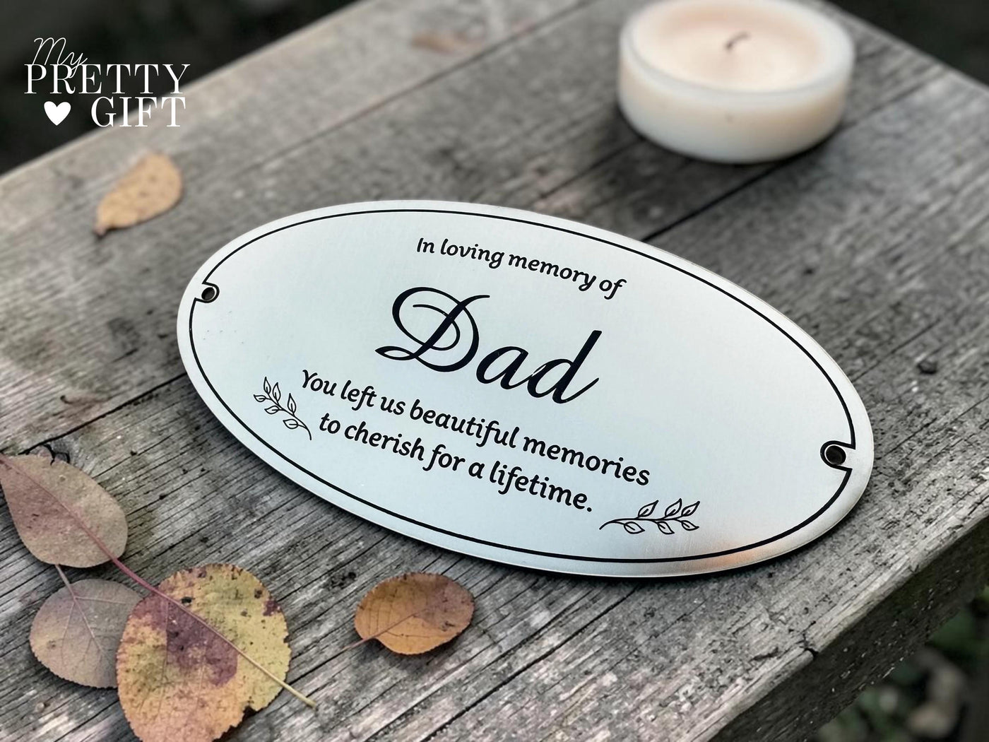 Custom Memorial Plaque Gold or Silver Sign for Interior and Exterior Use Personalised With Any Message