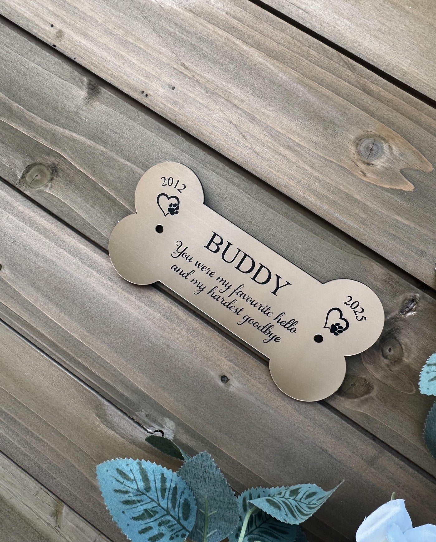 Memorial Plaque | Gold or Silver | Exterior/Interior Material | Customised | Any Message
