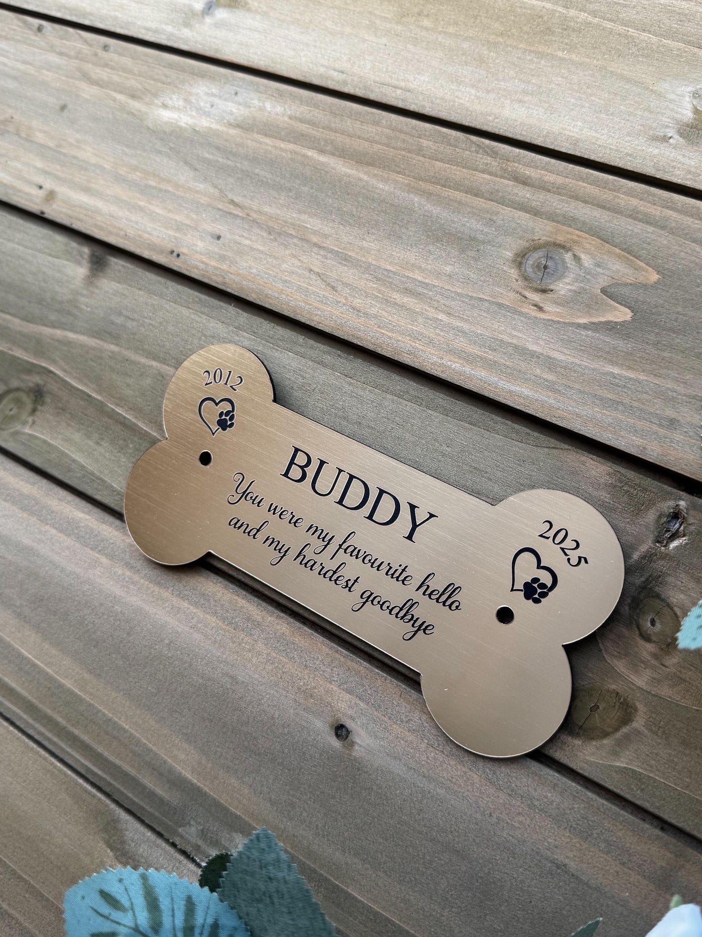 Memorial Plaque | Gold or Silver | Exterior/Interior Material | Customised | Any Message