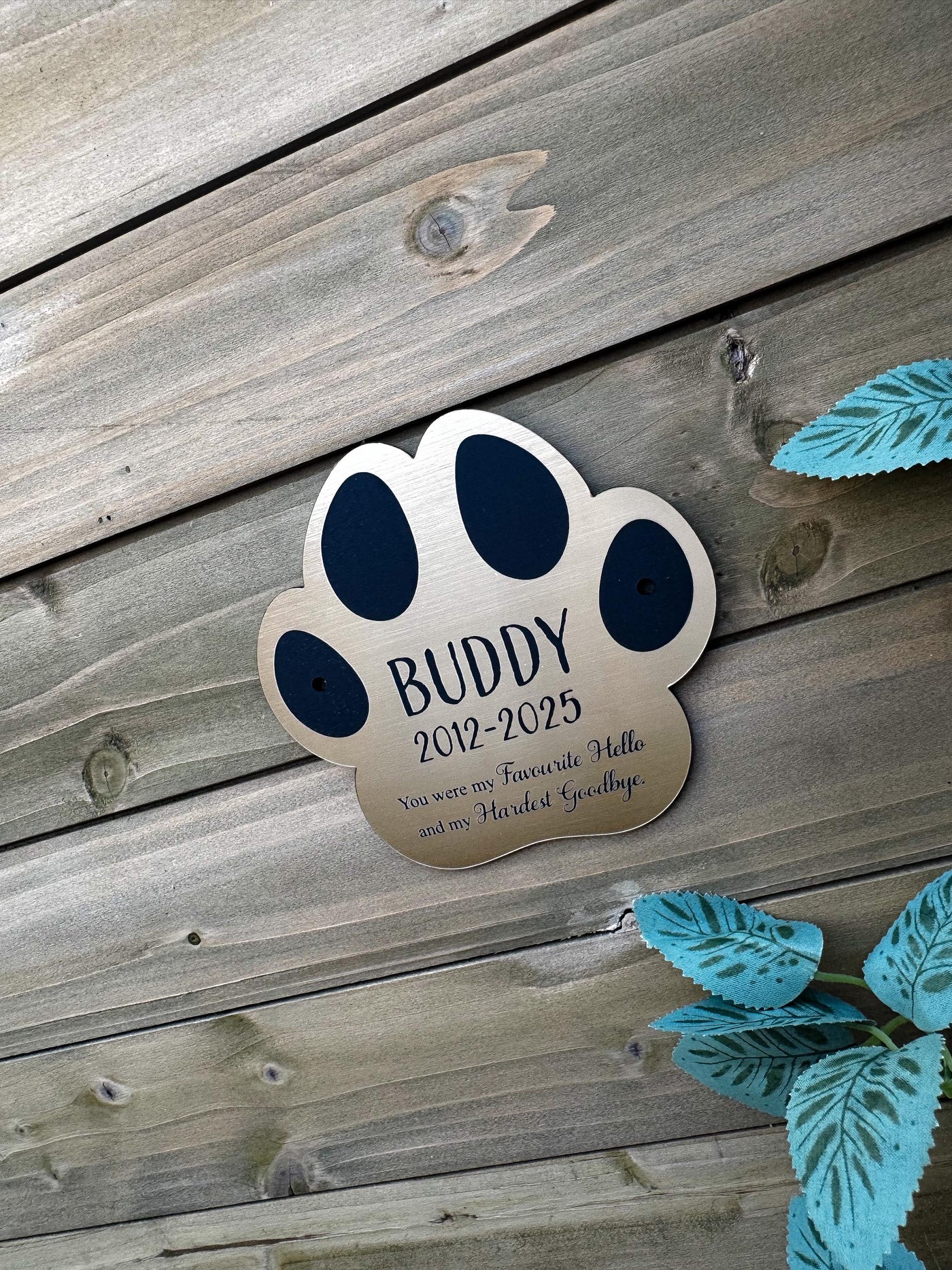 Memorial Plaque | Gold or Silver | Exterior/Interior Material | Customised | Any Message