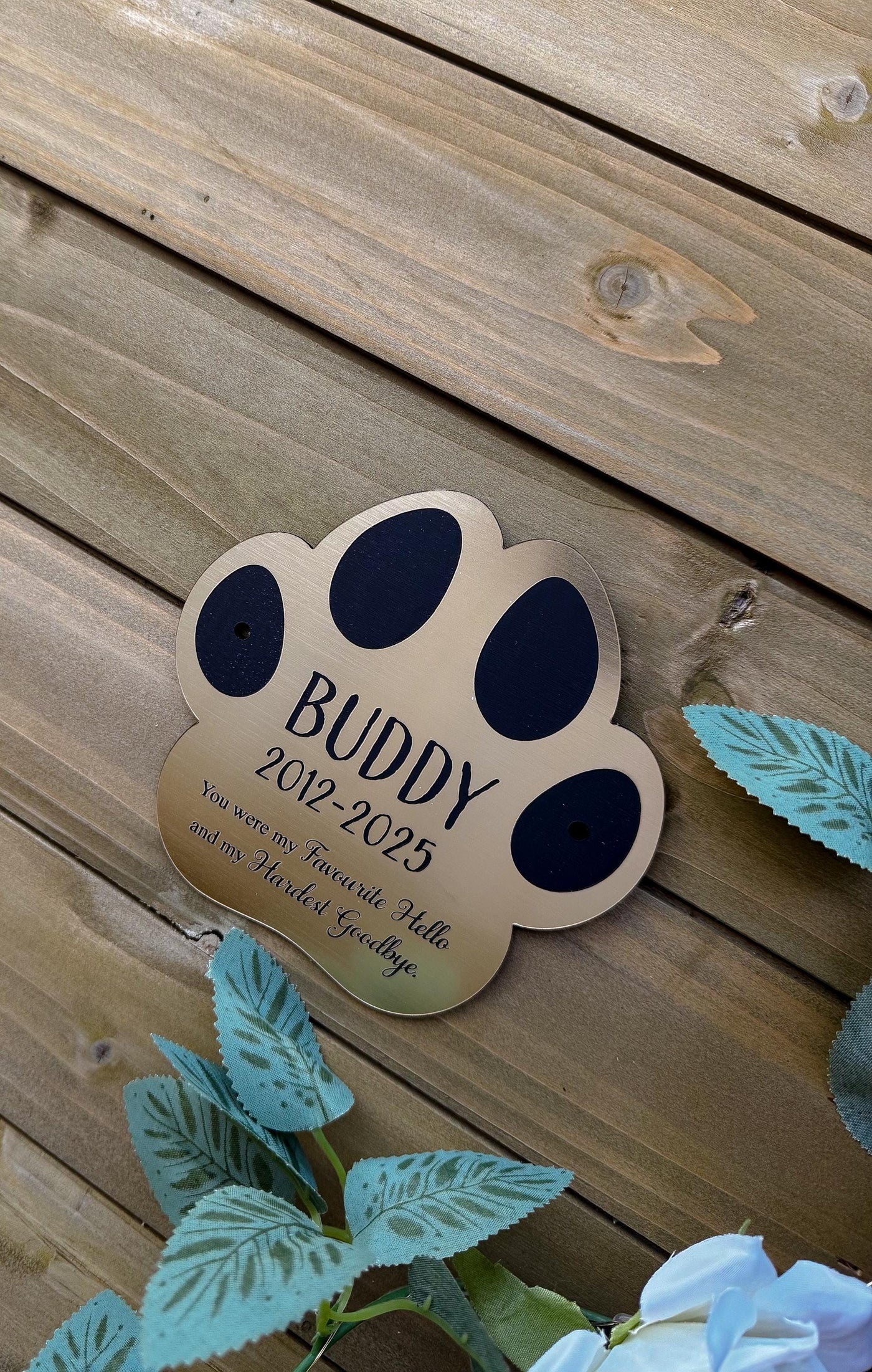 Memorial Plaque | Gold or Silver | Exterior/Interior Material | Customised | Any Message