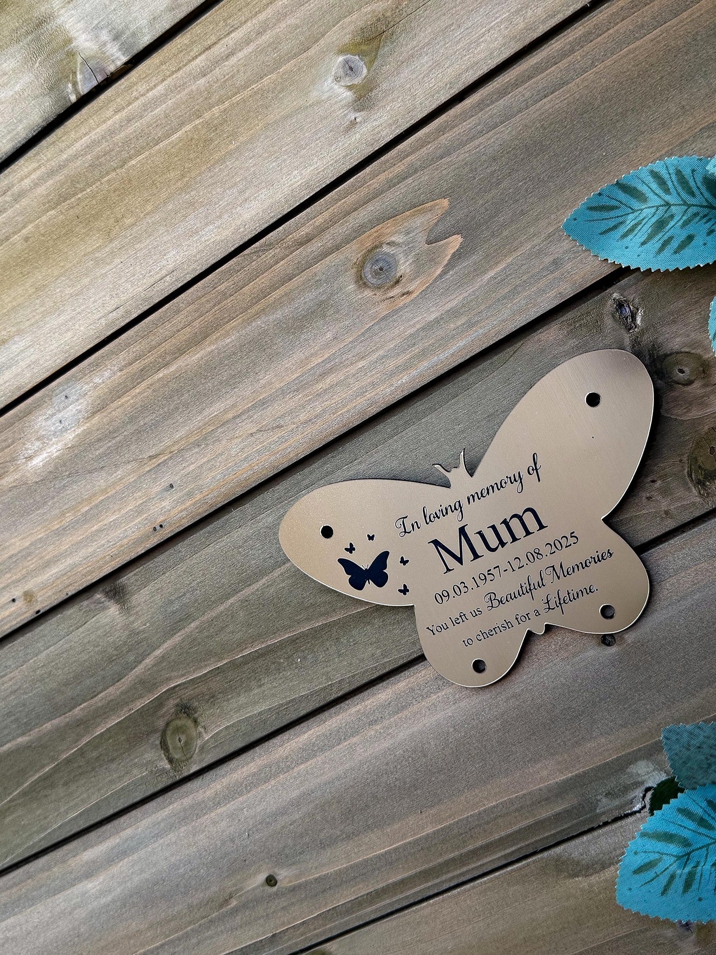 Memorial Plaque | Gold or Silver | Exterior/Interior Material | Customised | Any Message