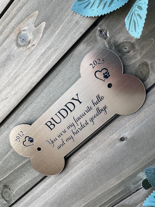 Memorial Plaque | Gold or Silver | Exterior/Interior Material | Customised | Any Message