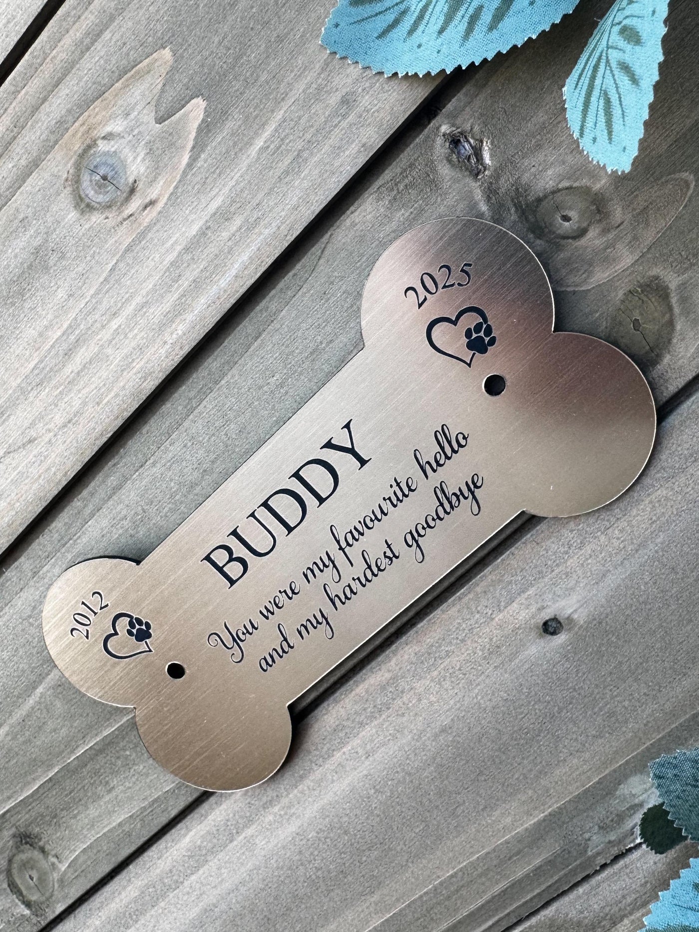 Memorial Plaque | Gold or Silver | Exterior/Interior Material | Customised | Any Message