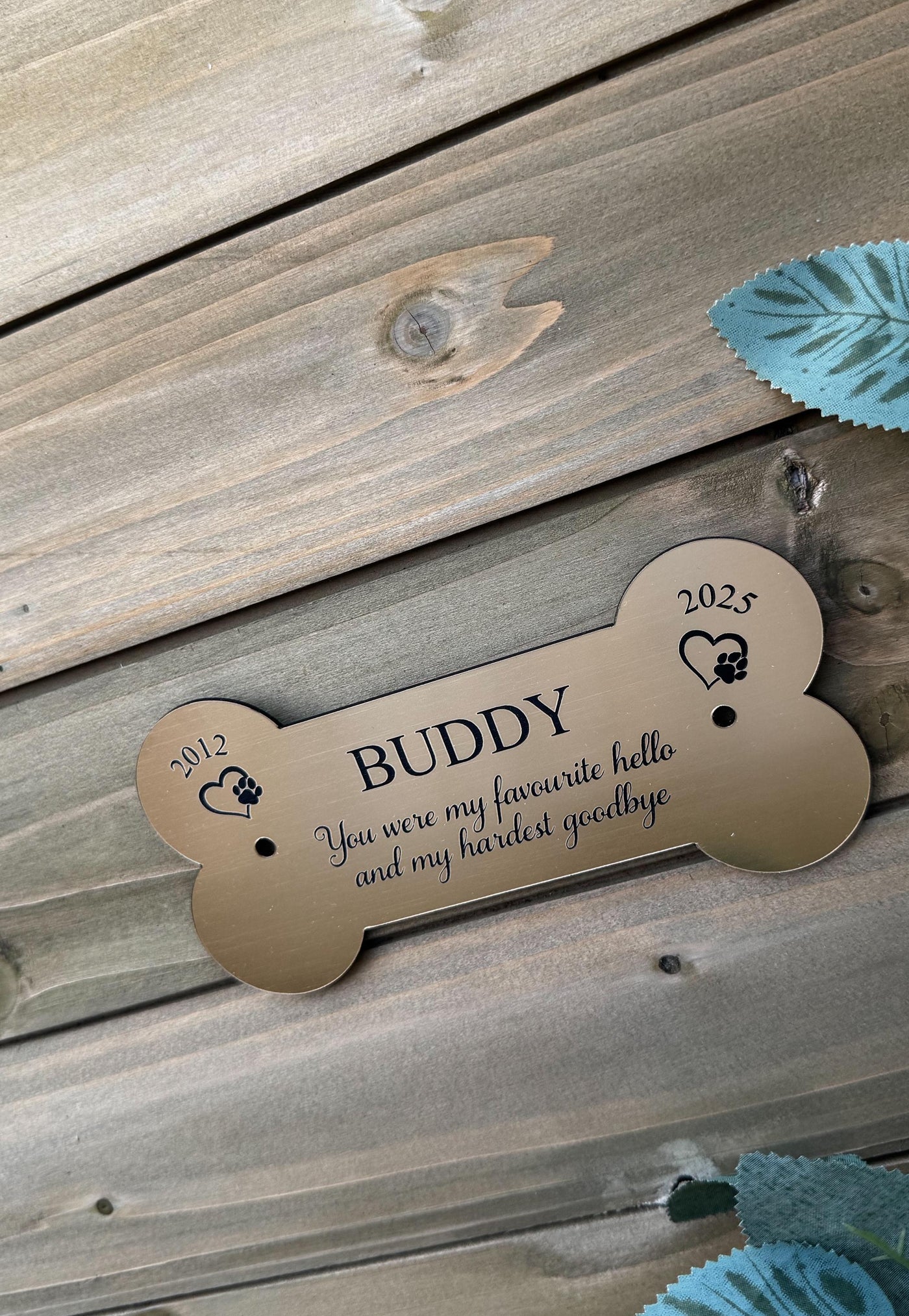 Memorial Plaque | Gold or Silver | Exterior/Interior Material | Customised | Any Message