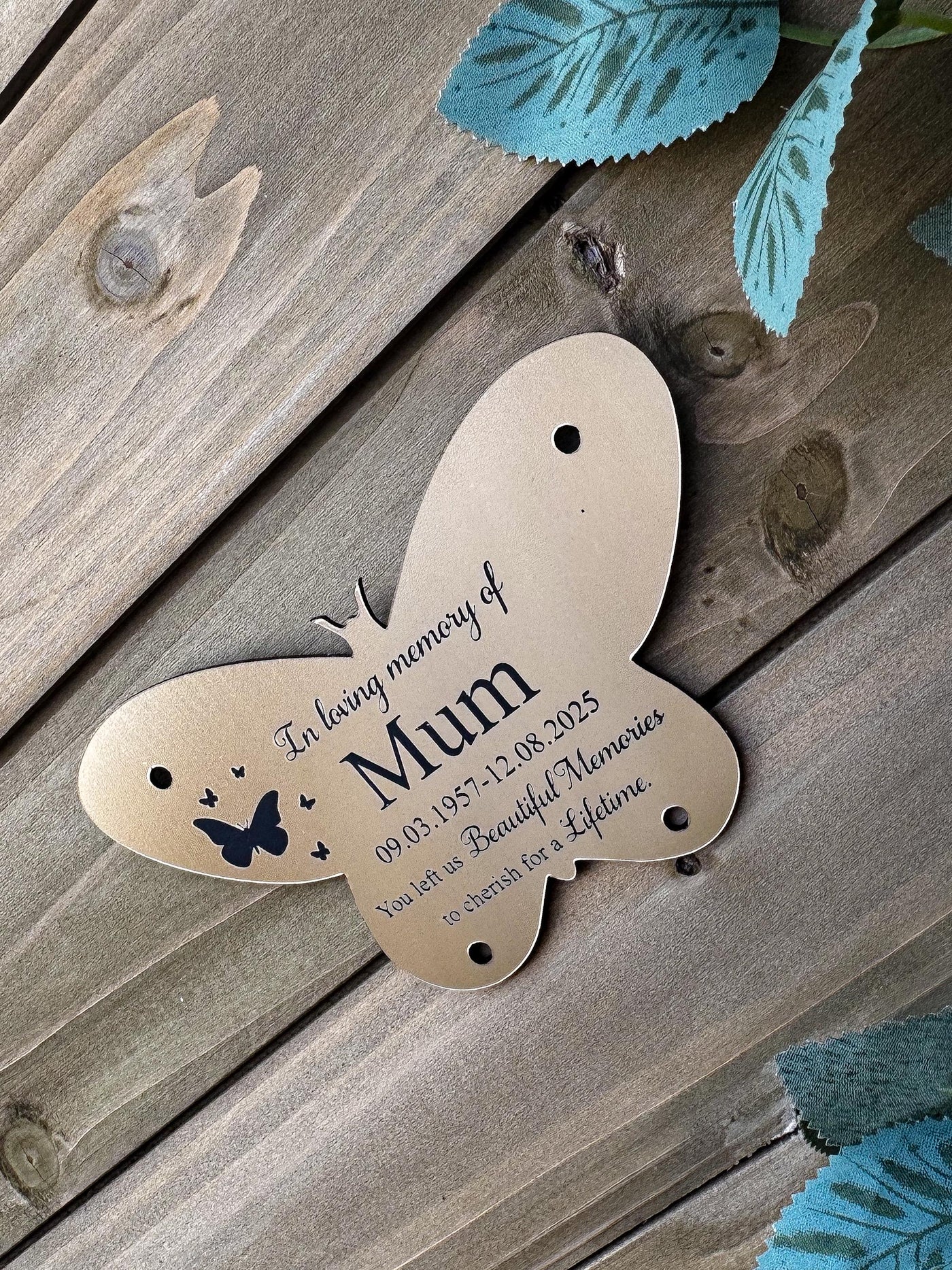 Memorial Plaque | Gold or Silver | Exterior/Interior Material | Customised | Any Message