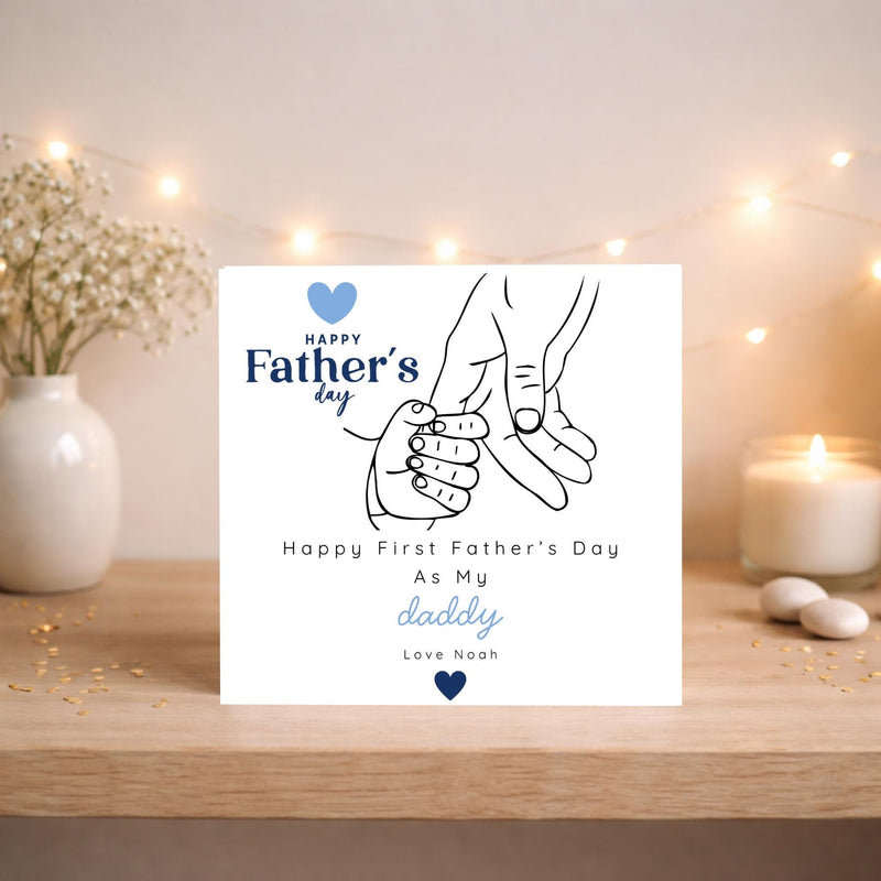 Personalised First Father's Day Card: Daddy Keepsake Greeting Card