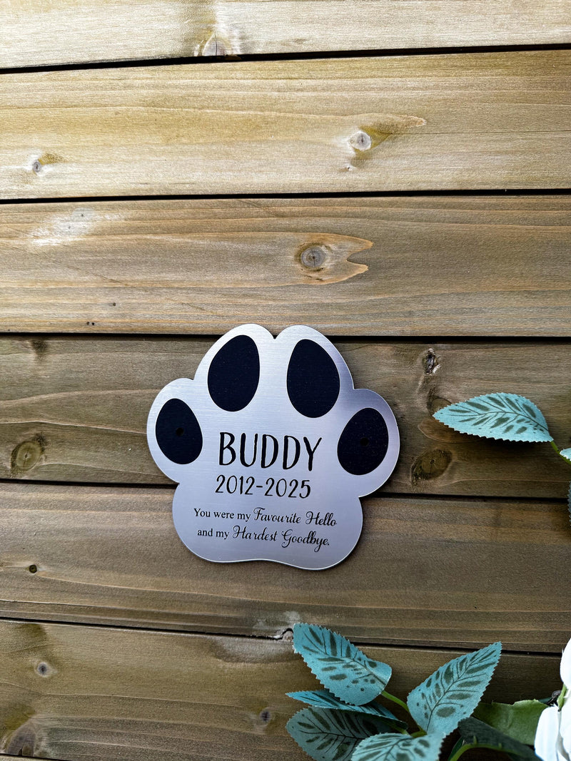 Memorial Plaque | Gold or Silver | Exterior/Interior Material | Customised | Any Message