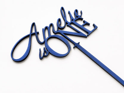 Personalised Wooden Cake Topper | Any Name & Age Custom Cake Decoration | First Birthday Cake Topper | Laser Cut Wood Party Decor