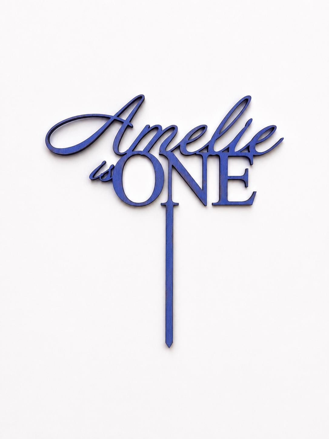 Personalised Wooden Cake Topper | Any Name & Age Custom Cake Decoration | First Birthday Cake Topper | Laser Cut Wood Party Decor