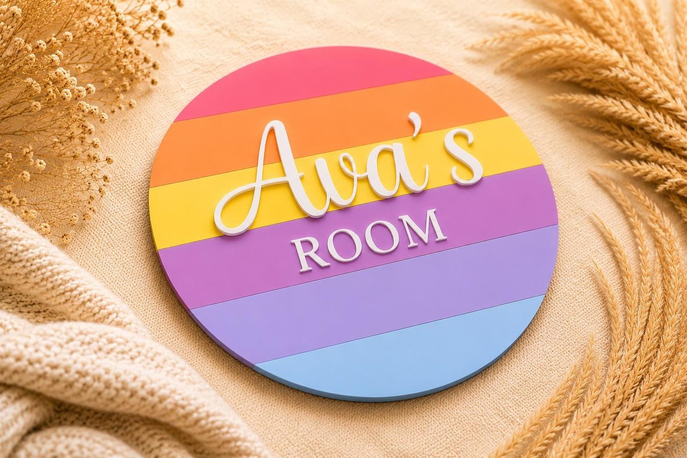 Personalised Pop-It Acrylic Name Sign | Kids Bedroom Door Plaque, Custom Wall Art