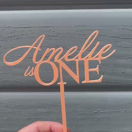 PERSONALISED First Birthday CAKE TOPPER | Custom Name, Age & Colour Cake Topper | Acrylic Birthday Cake Decoration
