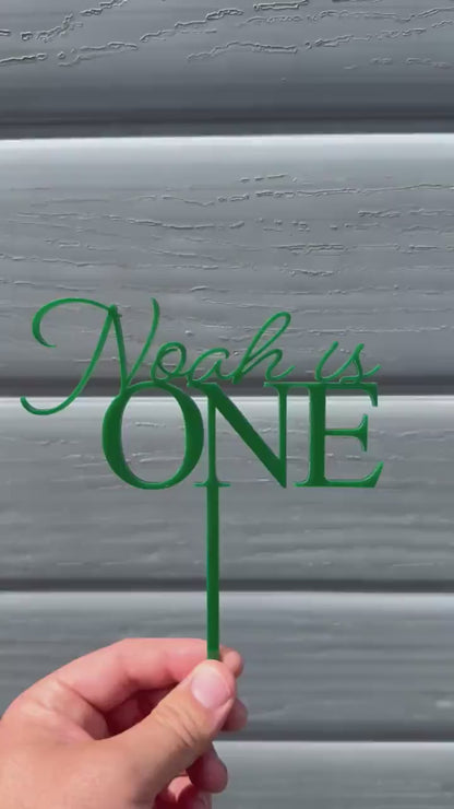 PERSONALISED First Birthday CAKE TOPPER | Custom Name, Age & Colour Cake Topper | Acrylic Birthday Cake Decoration